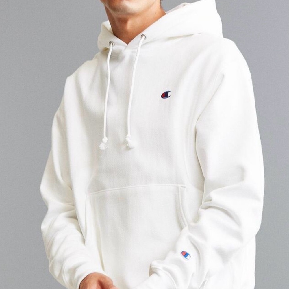 Champion Reverse Weave Classic White Men's Hoodie Vtg Y2K 90s